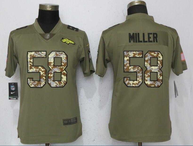Women Nike Broncos 58 Von Miller Olive Camo Salute To Service Limited Jersey,We sell and wholesale Women Nike Broncos 58 Von Miller Olive Camo Salute To Service Limited Jersey on line form chian!